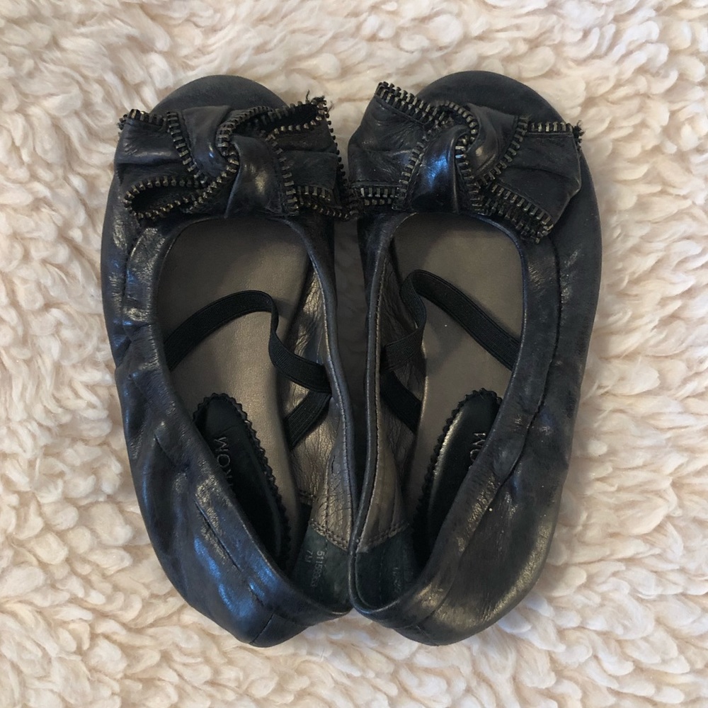 Nordstrom | Toddler Leather Zipper Bow Flat- Sz 7